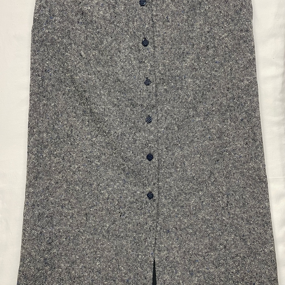 Orvis 100% Wool button down tweed skirt women’s size 12